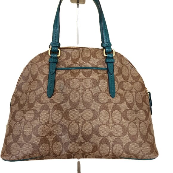 Coach Peyton Signature Cora Domed Shoulder Bag Satchel - Picture 5 of 15